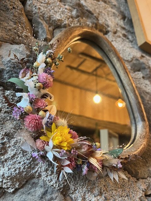 Miroir & motif floral "Wilma"