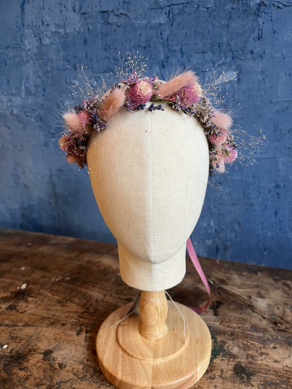 Couronne de tête en fleurs séchées "Olympia"