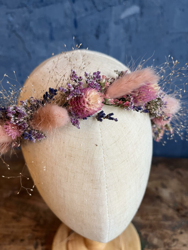 Couronne de tête en fleurs séchées "Olympia" – Image 2