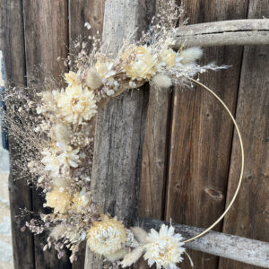 Couronne murale fleurs séchées "Uma"