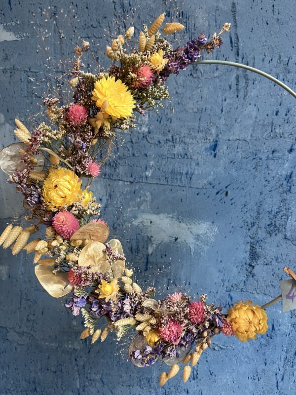 Couronne murale en fleurs séchées "Joséphine" – Image 3