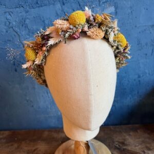 Couronne de tête en fleurs séchées "Mila"